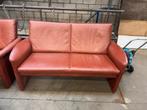 Ant pode Lederen bankstel - Twee- of driepersoons, Huis en Inrichting, Ophalen, Gebruikt, Driepersoons, Rechte bank