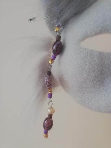 Therian kralen hanger paars masker!  beschikbaar voor biedingen