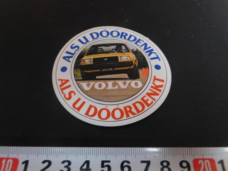 sticker VOLVO Als u dóórdenkt, Verzamelen, Stickers, Zo goed als nieuw, Ophalen
