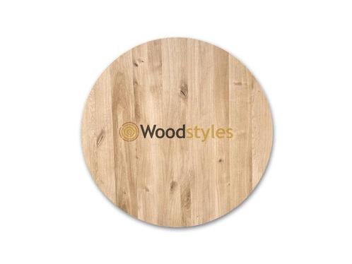 Massief eiken tafelblad | Rond | Salontafels en eettafels, Huis en Inrichting, Tafels | Eettafels, Nieuw, 50 tot 100 cm, 100 tot 150 cm