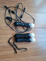 Playstation move controllers met laadkabels., Ophalen of Verzenden, Gebruikt, Sony, Draadloos