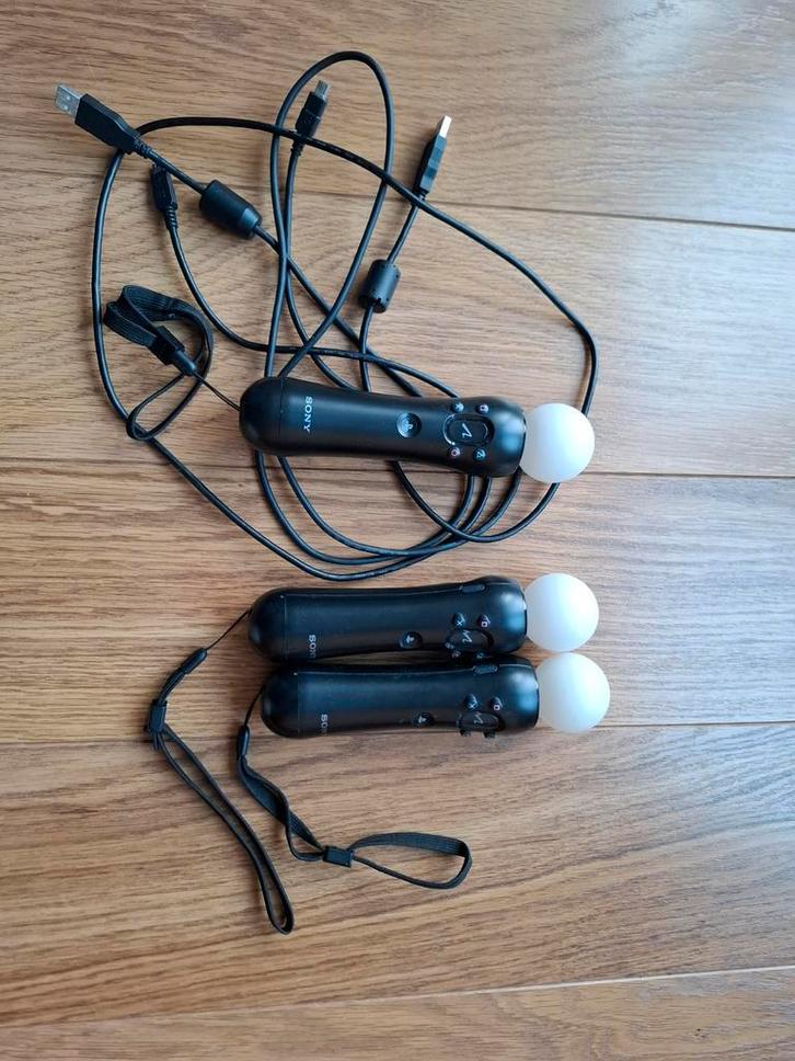 Playstation move controllers met laadkabels., Audio, Tv en Foto, Koptelefoons, Gebruikt, Sony, Draadloos, Ophalen of Verzenden