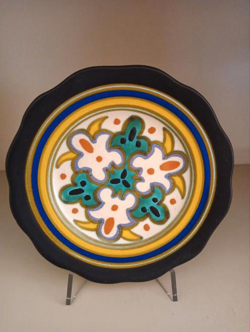 Gouda gemerkt plateel sierschaaltje 1930 puntgaaf, Antiek en Kunst, Antiek | Keramiek en Aardewerk, Ophalen of Verzenden