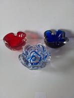 Drie prachtige Murano (as)bakken, Antiek en Kunst, Ophalen of Verzenden