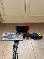 Nitendo switch met accessoires en 3 spellen, Spelcomputers en Games, Spelcomputers | Nintendo Switch, Met 3 controllers of meer