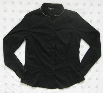 Kocca blouse zwart met glitter steentjes langs kraag, 40(42) beschikbaar voor biedingen