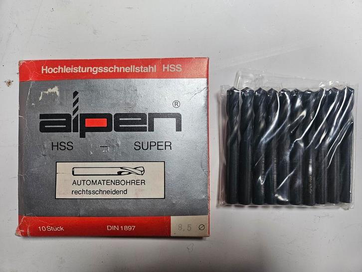 Alpen plaatboren 8,5mm 79mm lang 10st, Doe-het-zelf en Verbouw, Gereedschap | Handgereedschap, Zo goed als nieuw, Ophalen of Verzenden