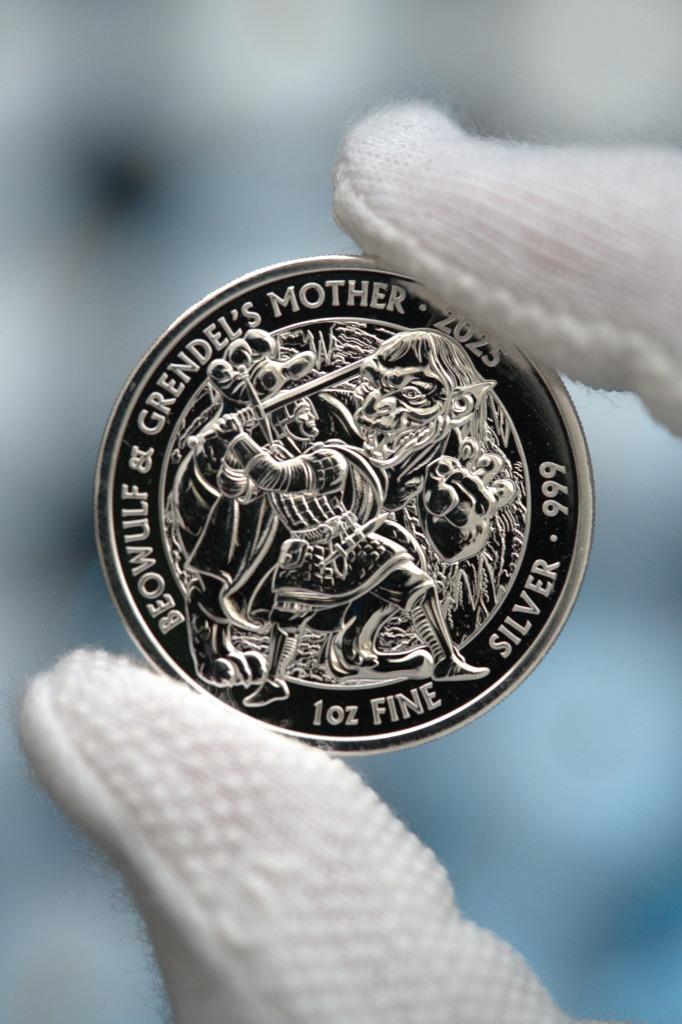 1 oz Zilveren Munt 2025 – Beowulf & Grendels Moeder, Postzegels en Munten, Edelmetalen en Baren, Zilver, Verzenden