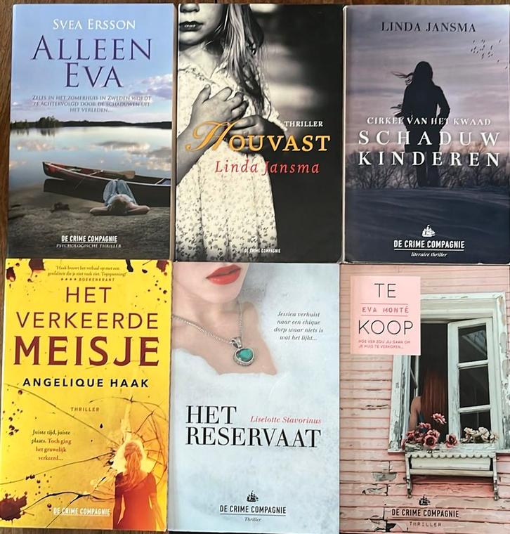 7 x thriller, oa Svea Ersson, Linda Jansma, Angelique Haak, Boeken, Thrillers, Zo goed als nieuw, Nederland, Ophalen of Verzenden