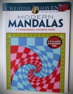 Mandala Kleurboek~Creative Haven 3D~Modern Mandalas Colourin, Hobby en Vrije tijd, Tekenen, Ophalen of Verzenden, Nieuw, Papier, Schets- of Tekenboek