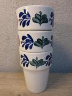 Boch boerenbont bekers stapelbekers, Ophalen of Verzenden