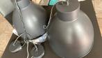 1 dubbele of 2 enkele hanglampen., Huis en Inrichting, Lampen | Hanglampen, Ophalen, Gebruikt, Metaal, Modern