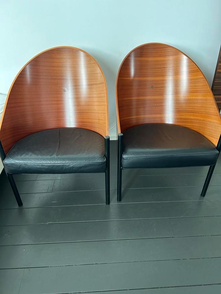 2x Philip Starck Costes Stoel - Pratfall Editie, Huis en Inrichting, Stoelen, Zo goed als nieuw, Twee, Zwart, Ophalen