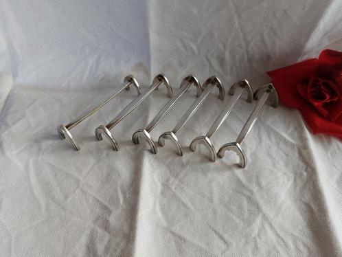 Gero verzilverd 90 model puntfilet set van 6 messenleggers, Antiek en Kunst, Antiek | Bestek, Verzenden