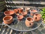 Terra cotta bloempotten, Tuin en Terras, Bloempotten, Ophalen of Verzenden, Rond