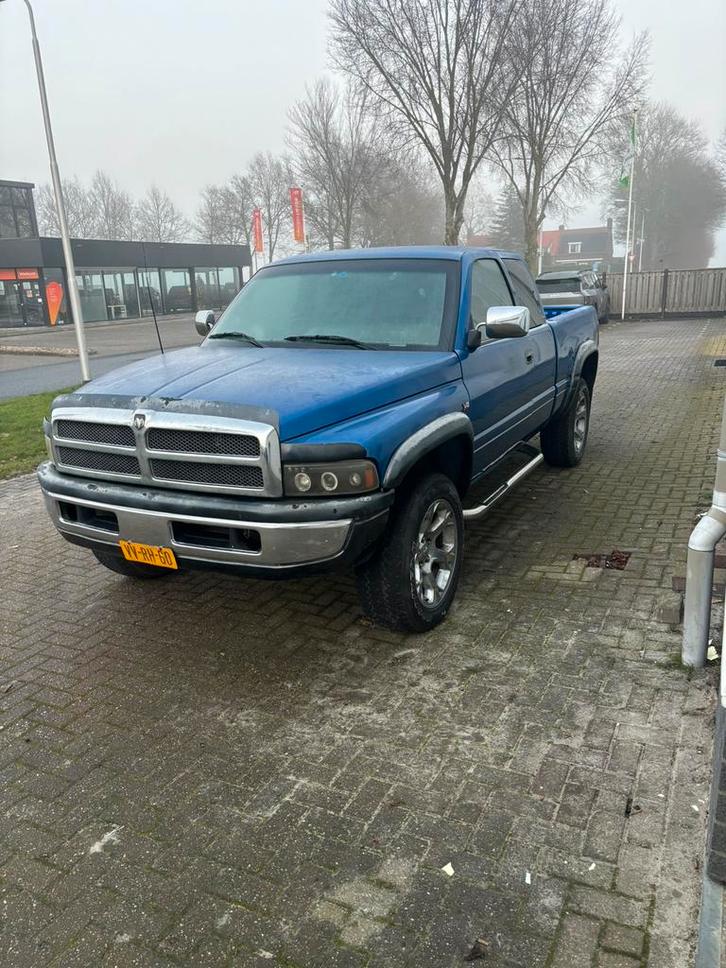 Dodge ram 1500 5.2 1996 4x4, Auto's, Bestelauto's, Particulier, Dodge, LPG, Automaat, Blauw, Grijs, Ophalen