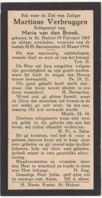 Martinus Verbruggen 1868 St. Hubert + 1934 St. Hubert, 66 jr, Verzenden, Bidprentje