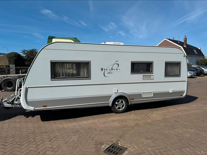 Tabbert Puccini 550 E Airco Mover Verwarming, Caravans en Kamperen, Caravans, Particulier, tot en met 4, 1250 - 1500 kg, Rondzit