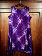 Paarse Boho tie dye / batik jurk One Size (tot 48), Paars, Maat 46/48 (XL) of groter, Ophalen of Verzenden, Zo goed als nieuw