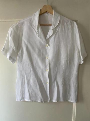 Josephine & Co mooie witte linnen blouse mt 42 i.z.g.st.     beschikbaar voor biedingen