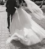 Trouwjurk te koop maat s, Trouwjurk, Wit, Ophalen of Verzenden, Sam's bruidboetiek