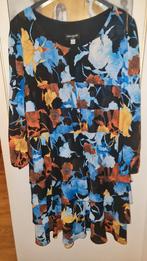 ZGAN zwart met print A-lijn laagjes jurk GEORGEDÉ D/NL 48, Kleding | Dames, Grote Maten, Verzenden, Zo goed als nieuw, Zwart, Jurk