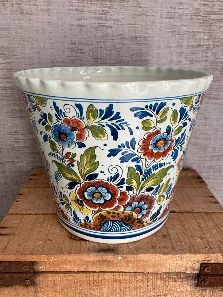 Vintage bloempot “Oud Delft”, M24, 1948 - in perfecte staat, Antiek en Kunst, Antiek | Keramiek en Aardewerk, Ophalen of Verzenden