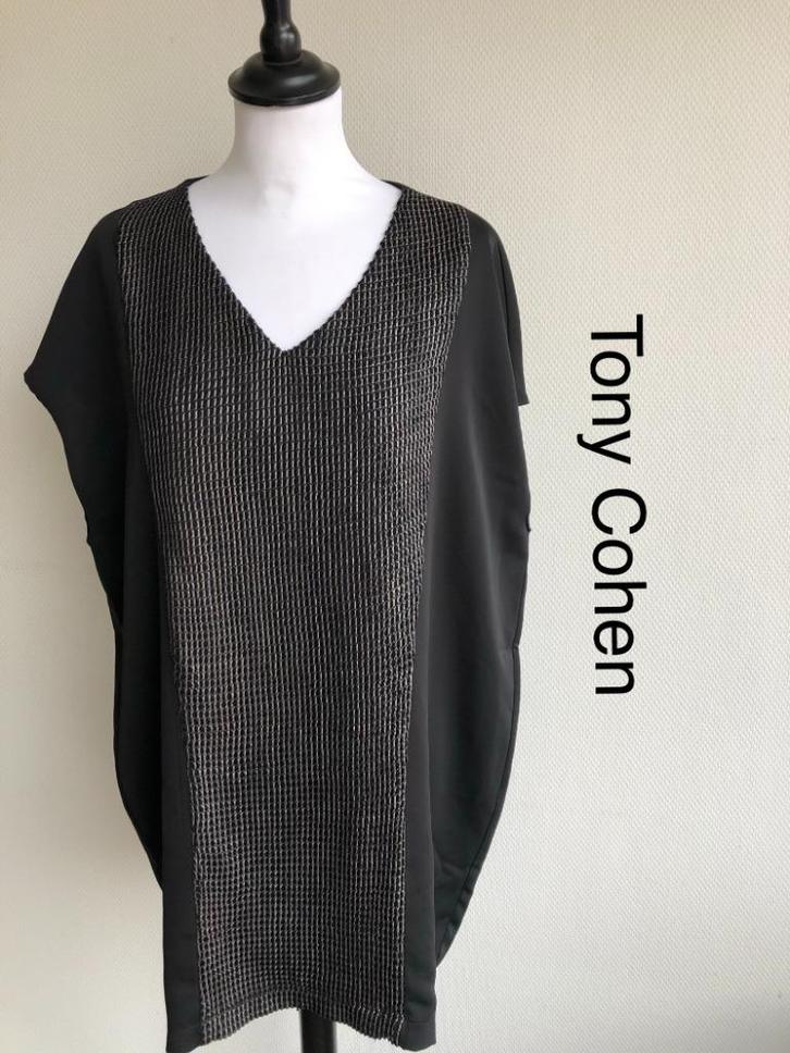 Tony Cohen Blouse  {mt: 38} 4182-4,6, Kleding | Dames, Blouses en Tunieken, Zo goed als nieuw, Maat 38/40 (M), Zwart, Ophalen of Verzenden