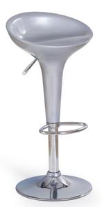 VOORRAAD Hoogglans grijs metallic barkrukken 2 stuks OP=OP, 60 tot 90 cm, Nieuw, Ophalen of Verzenden, 1 kruk