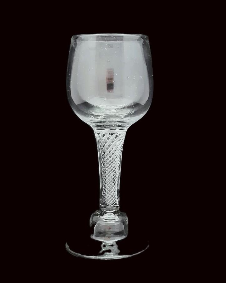Georgisch Air Twist Wijnglas ca. 1750 (19cm), Antiek en Kunst, Antiek | Glas en Kristal, Ophalen of Verzenden