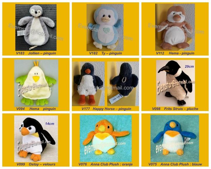 Pinguin Hema Anna Club Plush Ostoy Russ Berrie ea merken, Kinderen en Baby's, Speelgoed | Knuffels en Pluche, Zo goed als nieuw