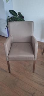 4 leren eetkamerstoelen, Huis en Inrichting, Stoelen, Ophalen, Overige kleuren, Leer, Zo goed als nieuw