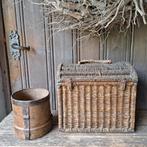 Oud brocante Frans rieten mandje mand perronmandje *Etage3*, Gebruikt, ., Ophalen of Verzenden, .