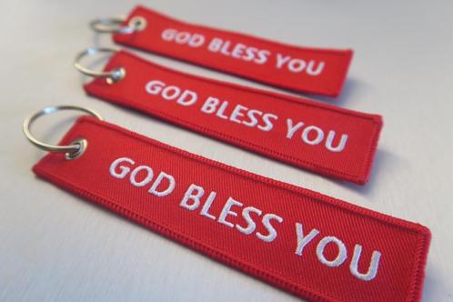 Uitverkoop : God Bless You Sleutelhangers ( Rood ), Verzamelen, Sleutelhangers, Nieuw, Overige typen, Verzenden