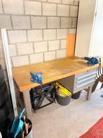 Werkbank, Doe-het-zelf en Verbouw, Werkbanken, Ophalen, Gebruikt, 120 tot 170 cm, Bankschroef