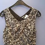 DKNY zwart / grijs geprint jurkje plissé rok mt 36 S 42205, ., Zwart, DKNY, Ophalen of Verzenden