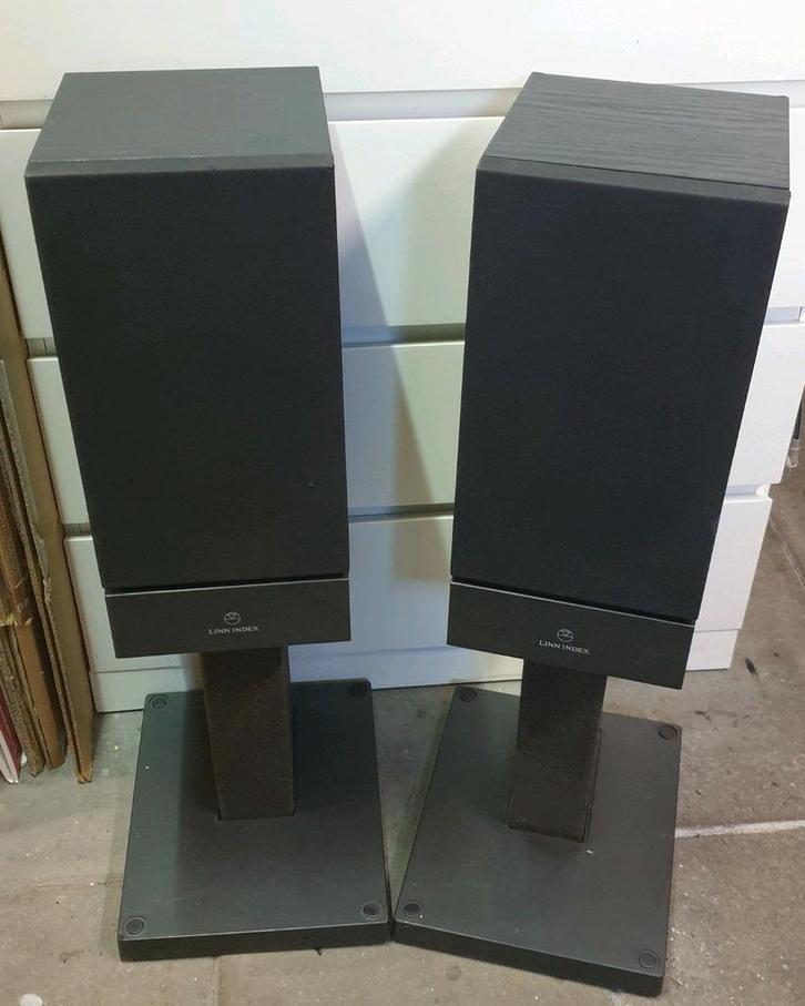 Linn helix ls-150 luidsprekers met ku-stone stands, Audio, Tv en Foto, Luidsprekers, Gebruikt, Front, Rear of Stereo speakers