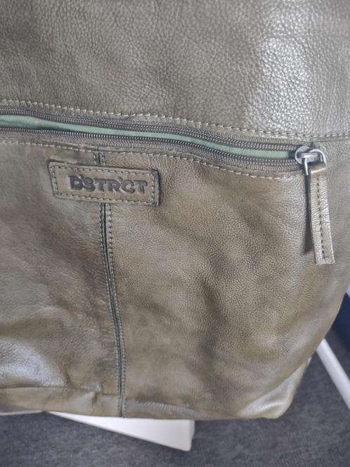 Leren handtas merk Distrct, Sieraden, Tassen en Uiterlijk, Tassen | Schoudertassen, Overige merken, Groen, Leer, Ophalen of Verzenden
