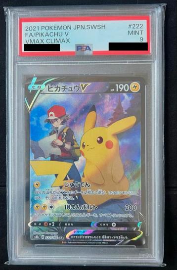 Red's Pikachu VMAX Climax PSA 9 beschikbaar voor biedingen