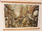 Schoolplaat: Een Stad in de Middeleeuwen, Ophalen of Verzenden, Geschiedenis