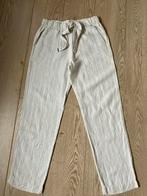 Mango linnen broek xs beige/ wit, Kleding | Dames, Mango, Beige, Ophalen of Verzenden, Zo goed als nieuw