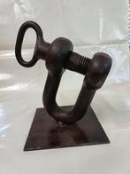 Grote harpsluiting als kunstobject ca 25x25 cm op voetplaat, Ophalen, Gebruikt, Overige typen