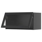 Nieuw IKEA Metod Bovenkastje, zwart/antra met glas, Huis en Inrichting, Keuken | Keukenelementen, Ophalen, Overige kleuren, Nieuw