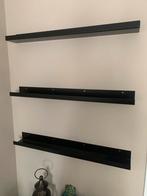 3 Zwarte Wandplanken, Huis en Inrichting, Ophalen of Verzenden, Zo goed als nieuw