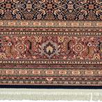 Vintage oosters vloerkleed Herati blue pink wol 250x353cm, Ophalen, Gebruikt, Crème, .