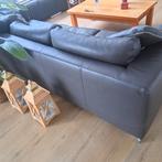 Donkerbruine lederen bank merk: MACHALKE, Gebruikt, Driepersoons, Leer, Ophalen of Verzenden