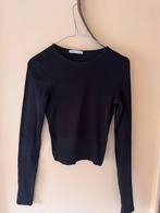 Zwarte Bershka Top - Maat S, Zwart, Zo goed als nieuw, Lange mouw, Maat 36 (S)