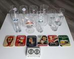 Bierglazen,  onderzetters, koeltas en kaartspel van Heineken, Verzamelen, Biermerken, Ophalen, Zo goed als nieuw, Glas of Glazen