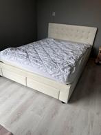 Bed met matras 140x200, Ophalen, Gebruikt, Wit, Tweepersoons