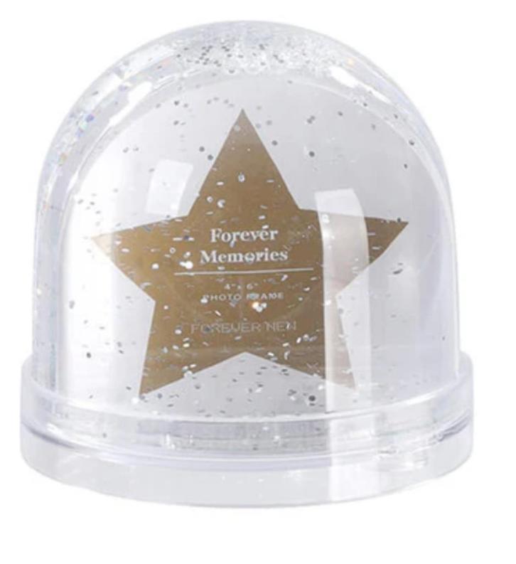 Sneeuwbol Ovaal – Fotolijstje met Water & Glitter, Antiek en Kunst, Antiek | Goud en Zilver, Ophalen of Verzenden